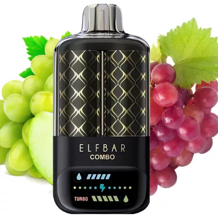ELF BAR COMBO 25000 - GREEN GRAPE AND GRAPE 5% - RECHARGEABLE